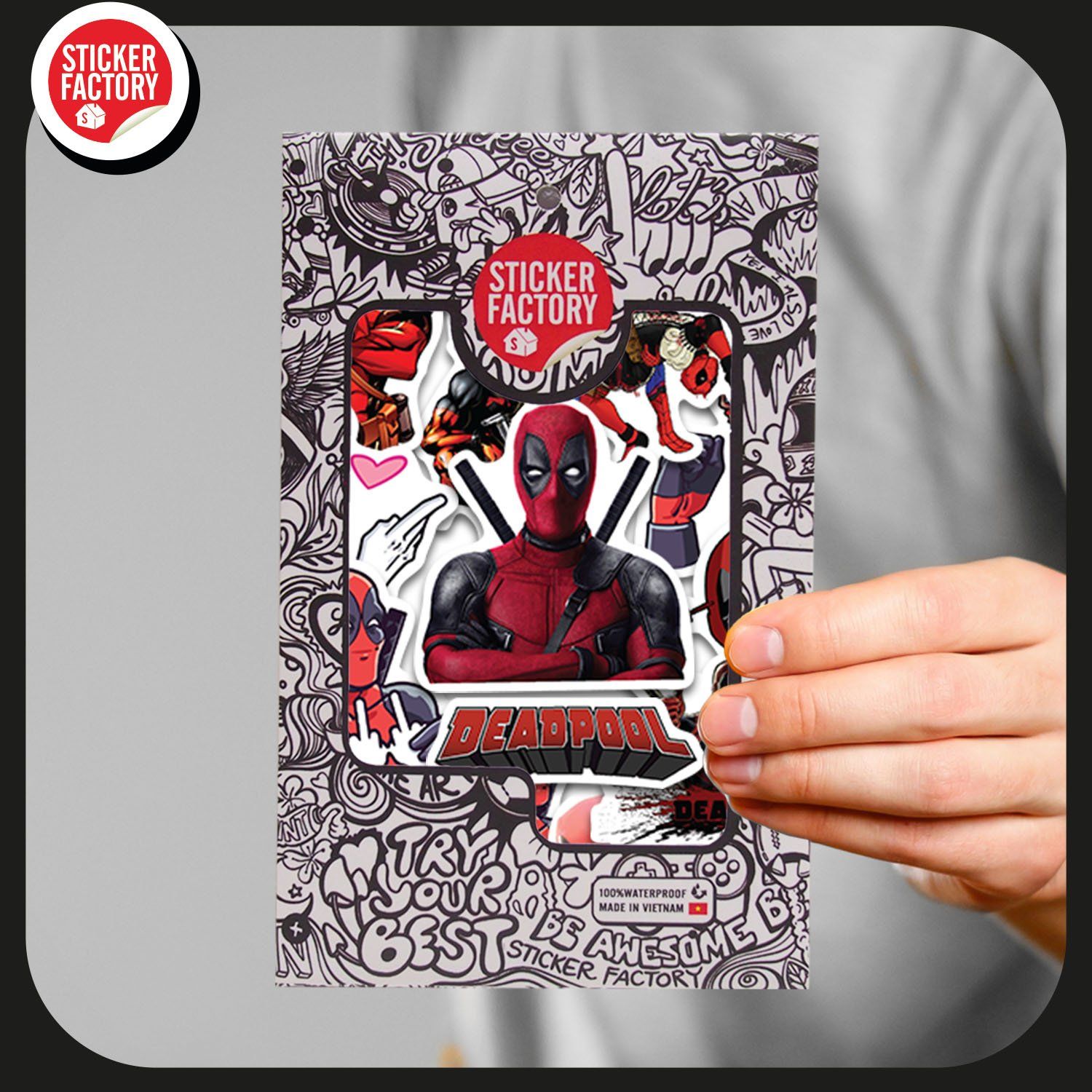 Deadpool - Set 30 sticker hình dán