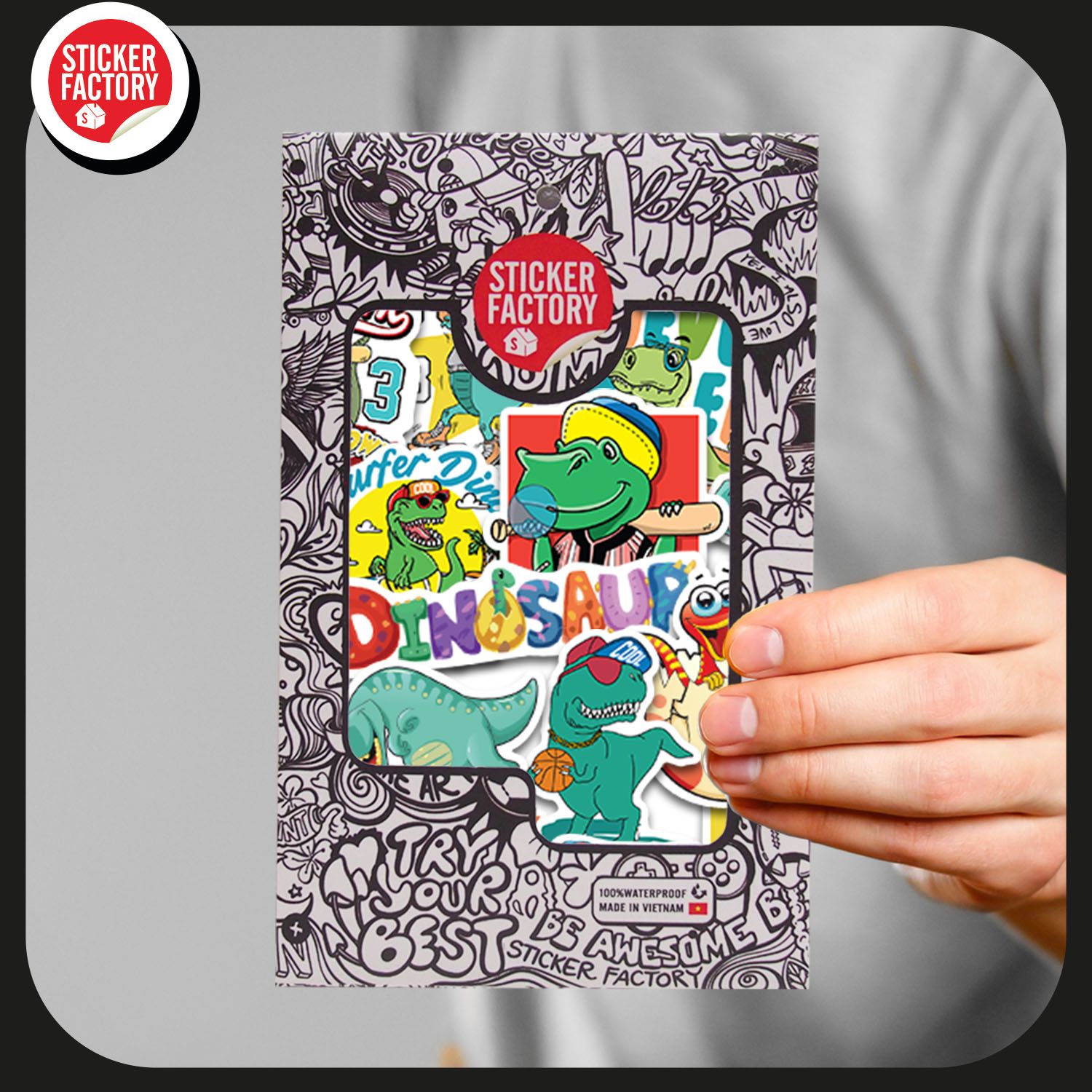 Dinosaur - Set 30 sticker hình dán