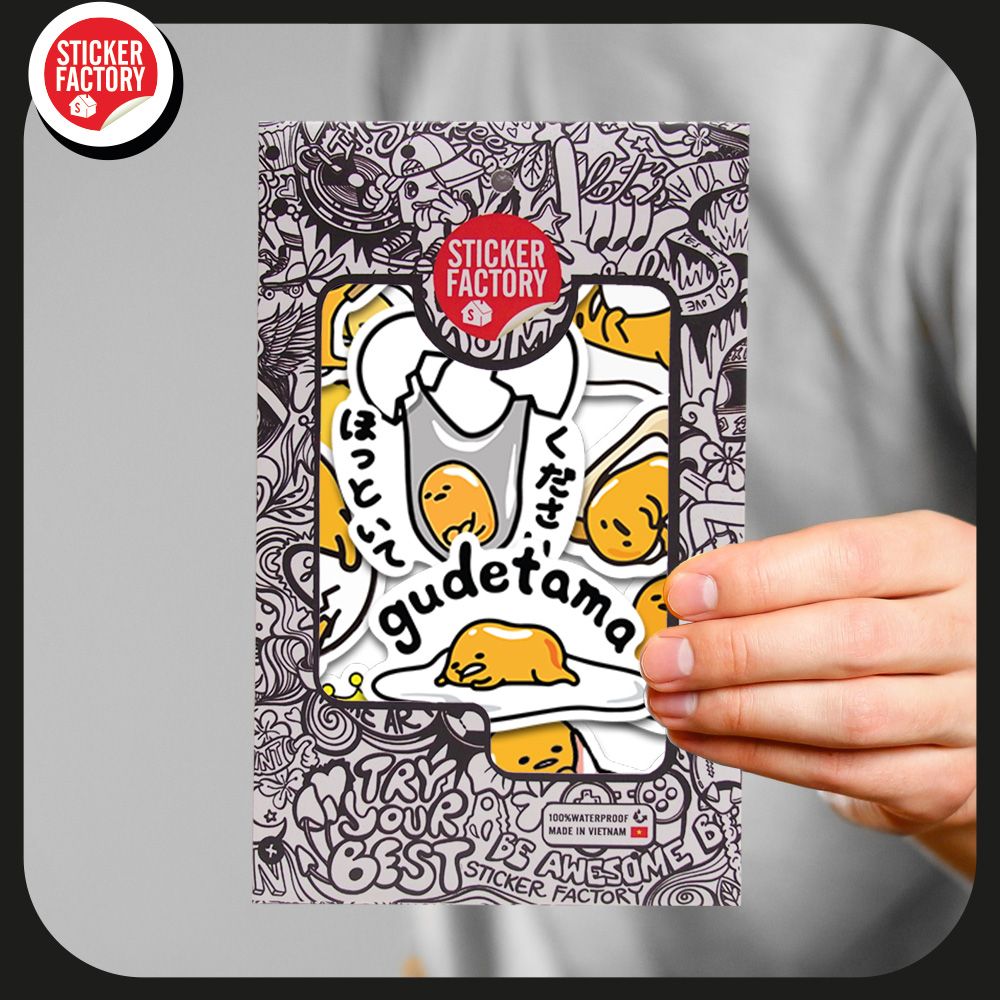 Gudetama - Set 30 sticker hình dán