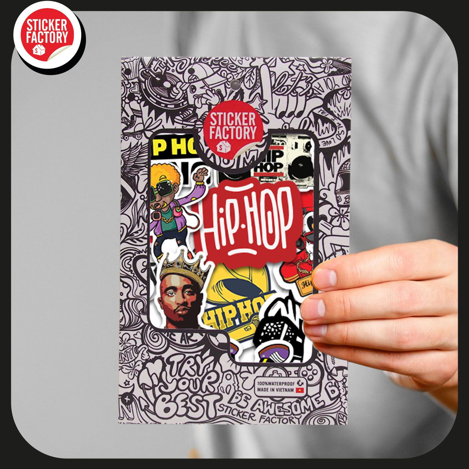 Hiphop - Set 30 sticker hình dán
