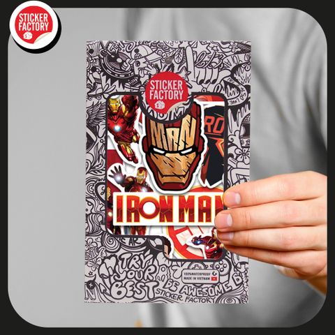  Iron Man - Set 30 sticker hình dán 