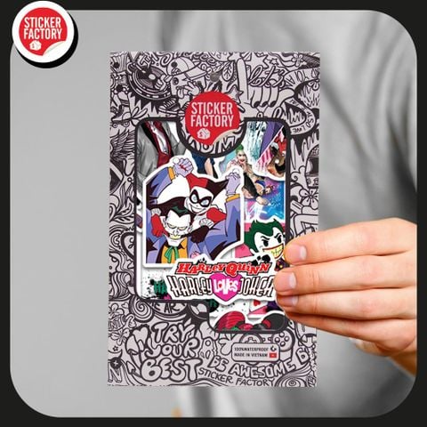  Joker and Harley - Set 30 sticker hình dán 
