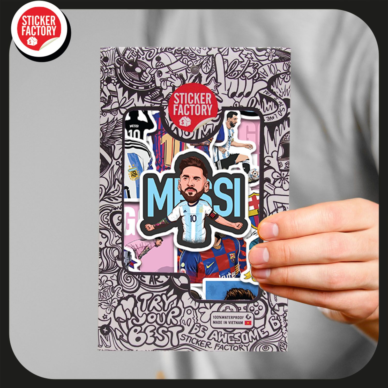 Lionel Messi - Set 30 sticker hình dán