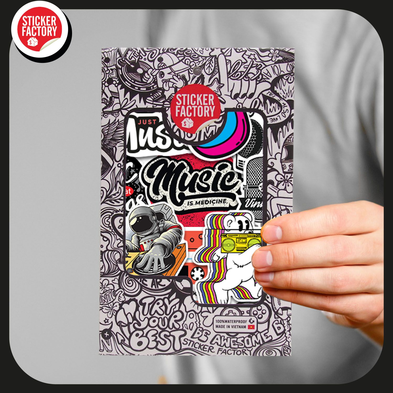 Music - Set 30 sticker hình dán