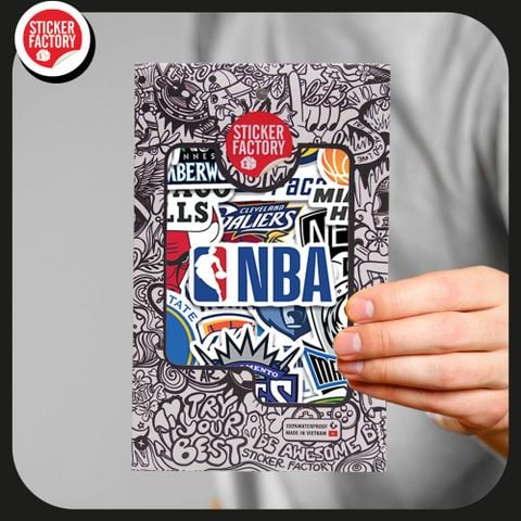  NBA - Set 30 sticker hình dán 