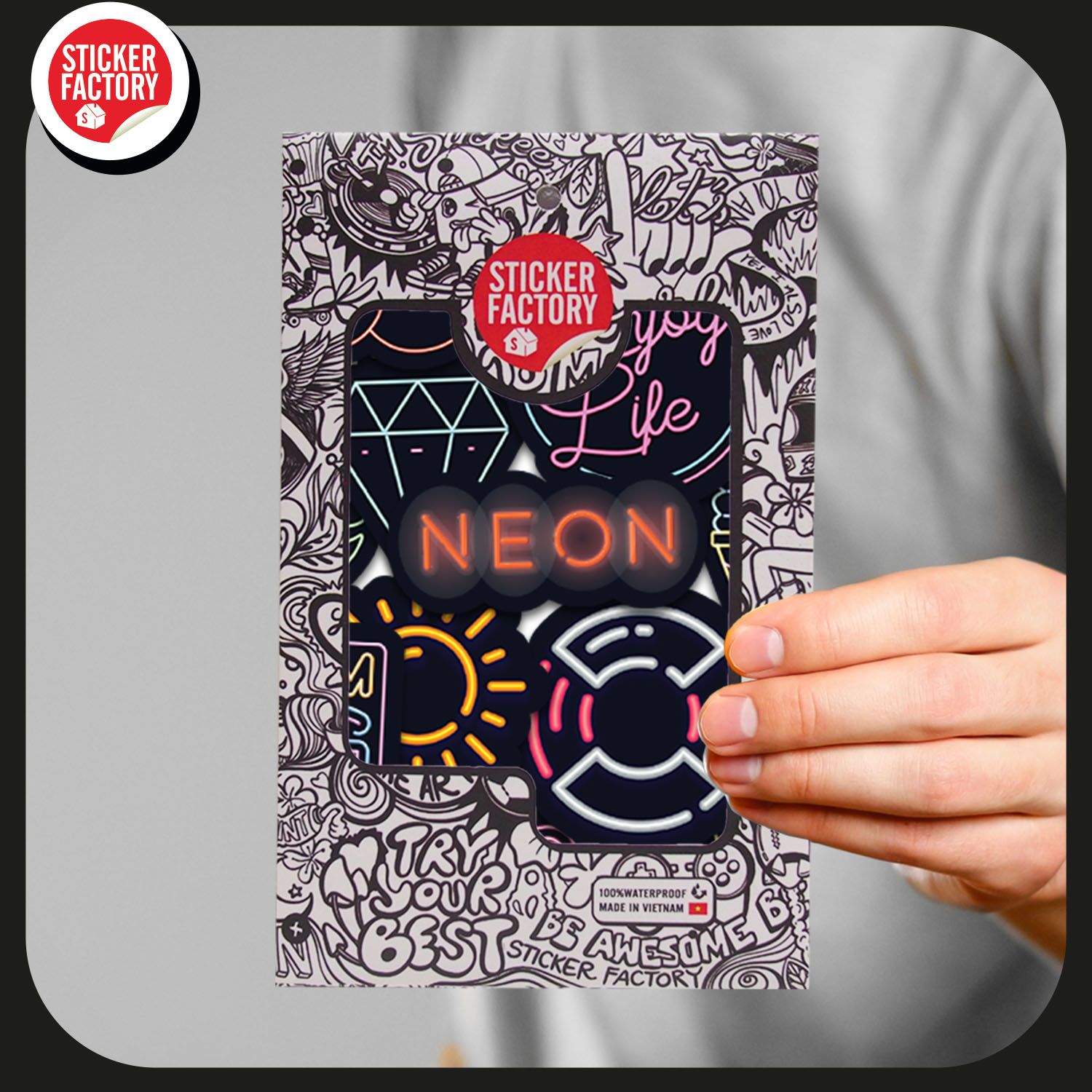Neon - Set 30 sticker hình dán