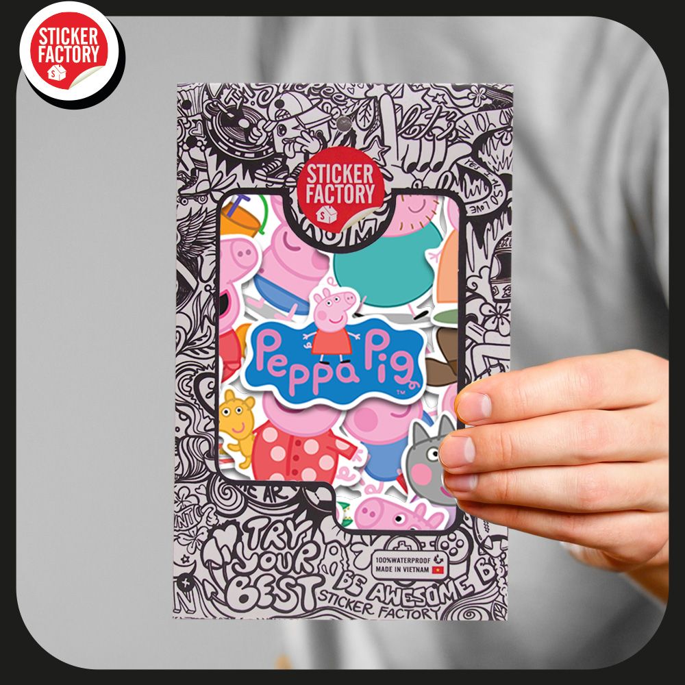 Peppa Pig - Set 30 sticker hình dán