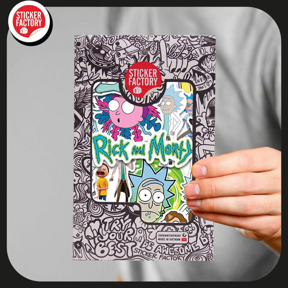Rick & Morty - Set 30 sticker hình dán