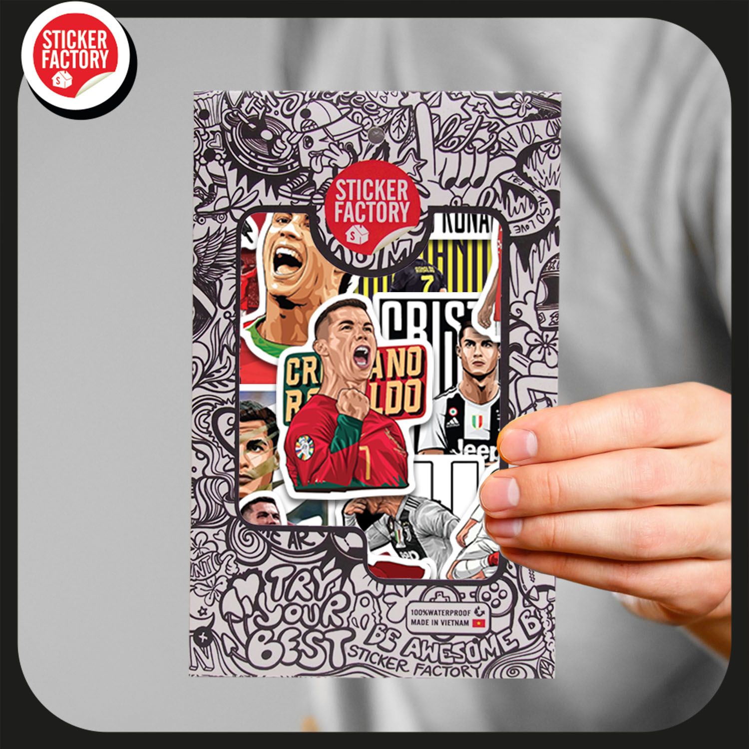 Cristiano Ronaldo - Set 30 sticker hình dán
