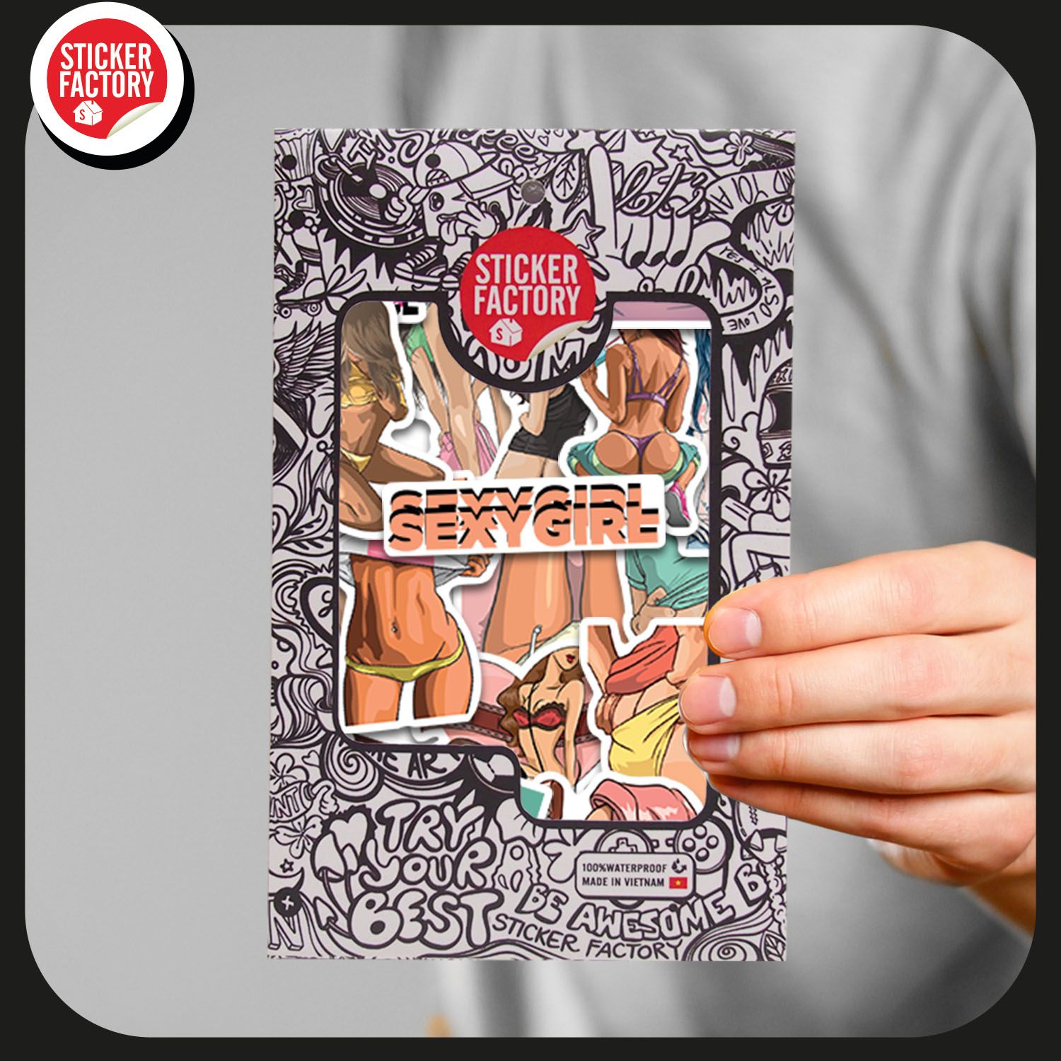 Sexy Girl - Set 30 sticker hình dán