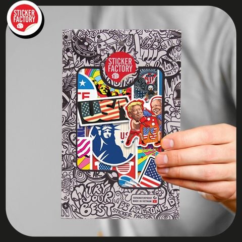  USA - Set 30 sticker hình dán 