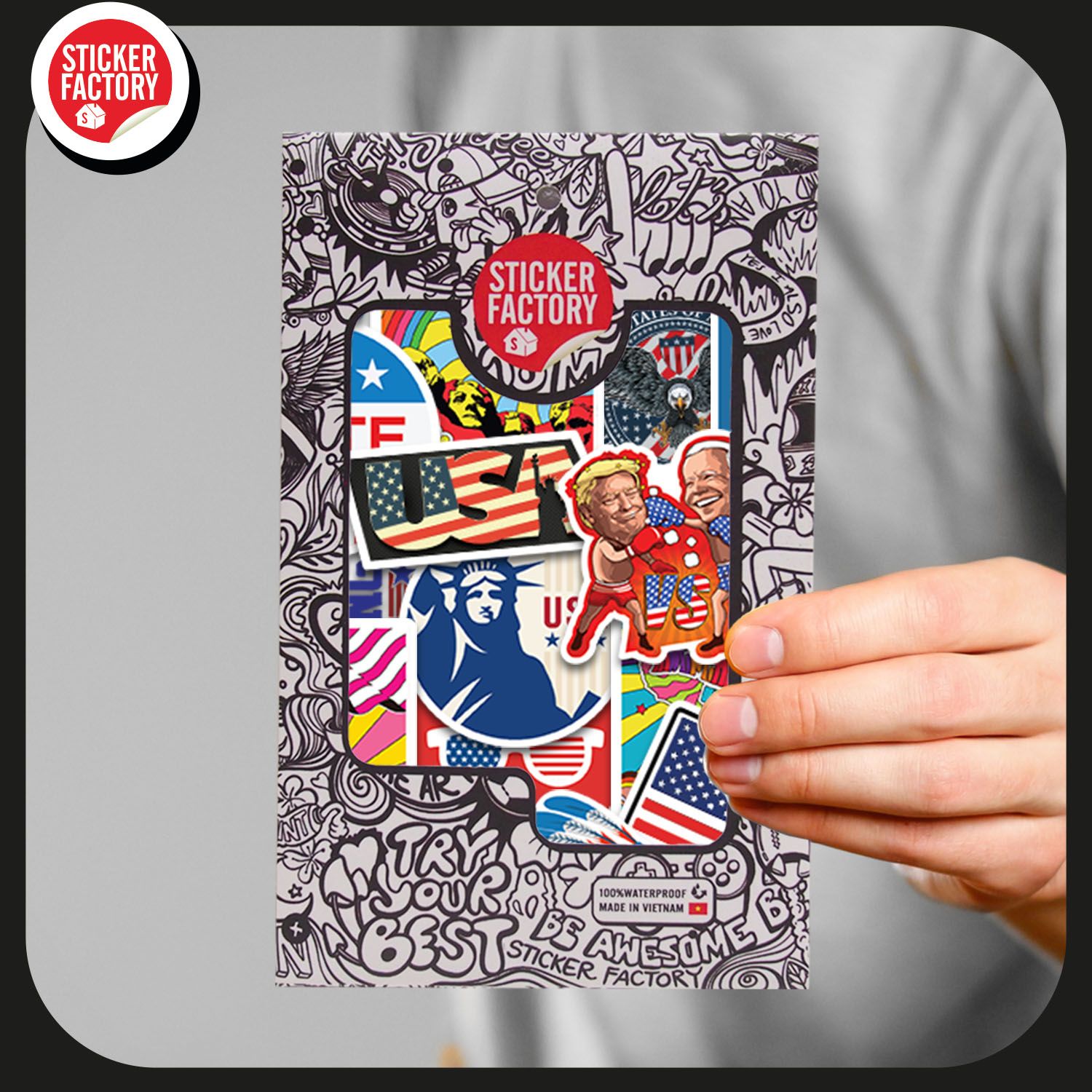USA - Set 30 sticker hình dán