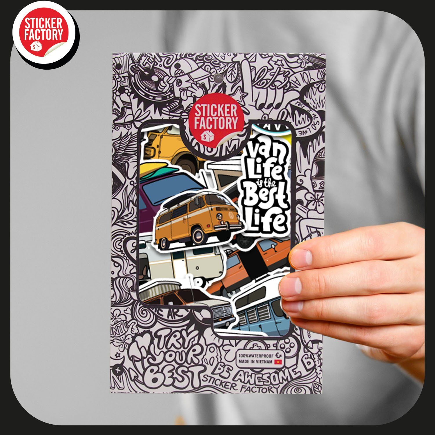 Vans Travel - Set 30 sticker hình dán