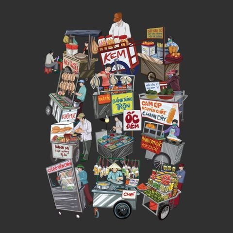  VIETNAM STREET VENDORS T-SHIRT 