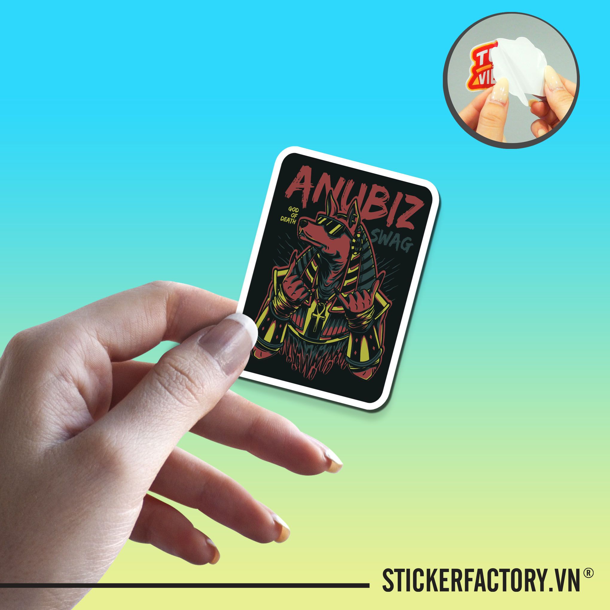 ANUBIZ SWAG 7cm - Sticker Die-cut hình dán cắt rời