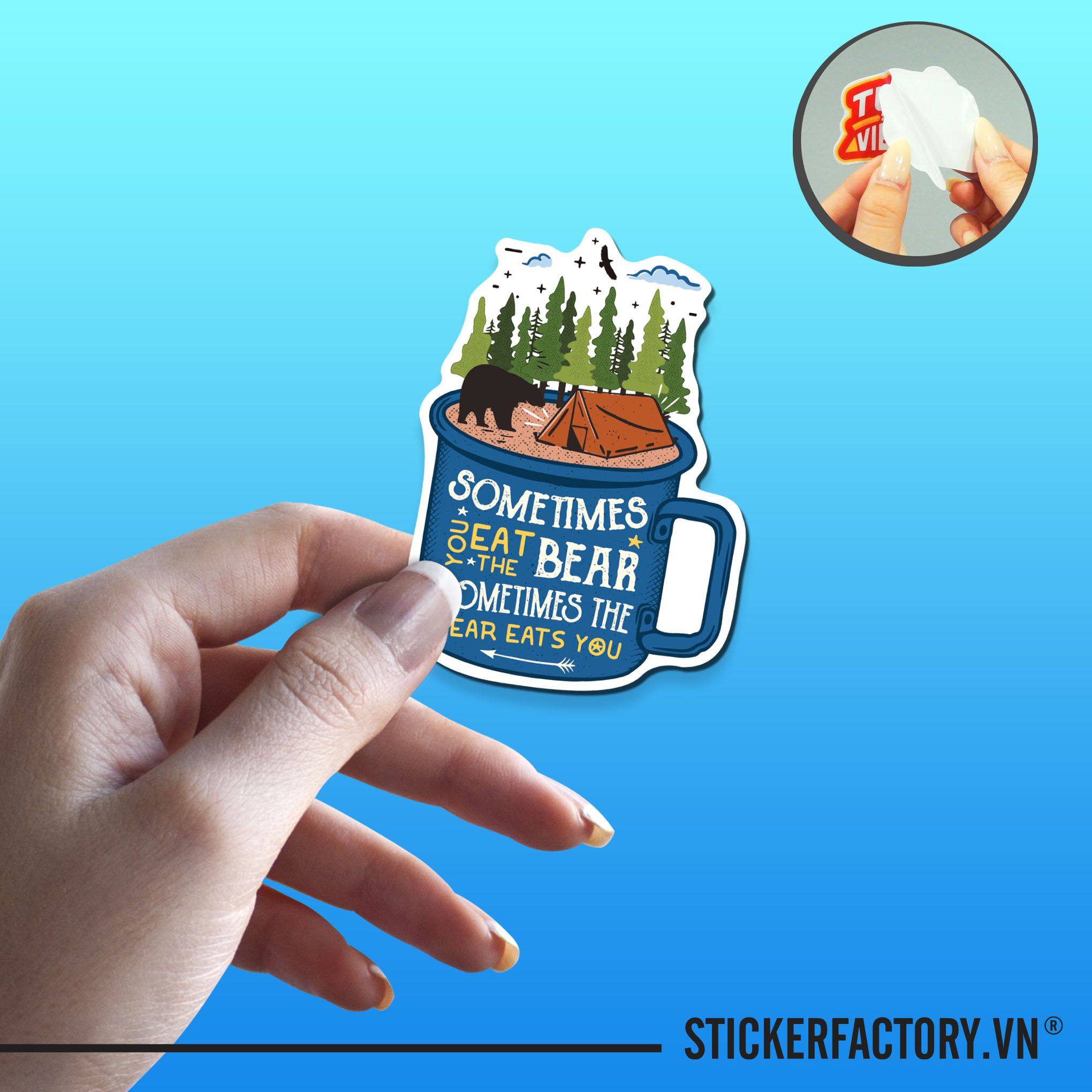 SOMETIMES YOU EAT THE BEAR - SOMETIMES THE BEAR EATS YOU 7cm - Sticker Die-cut hình dán cắt rời