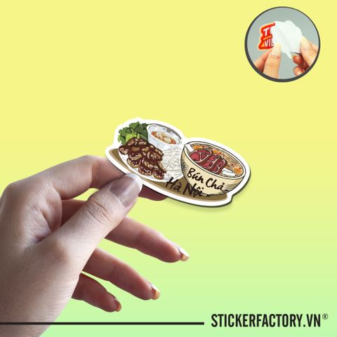  BÚN CHẢ HÀ NỘI 7cm - Sticker Die-cut hình dán cắt rời 