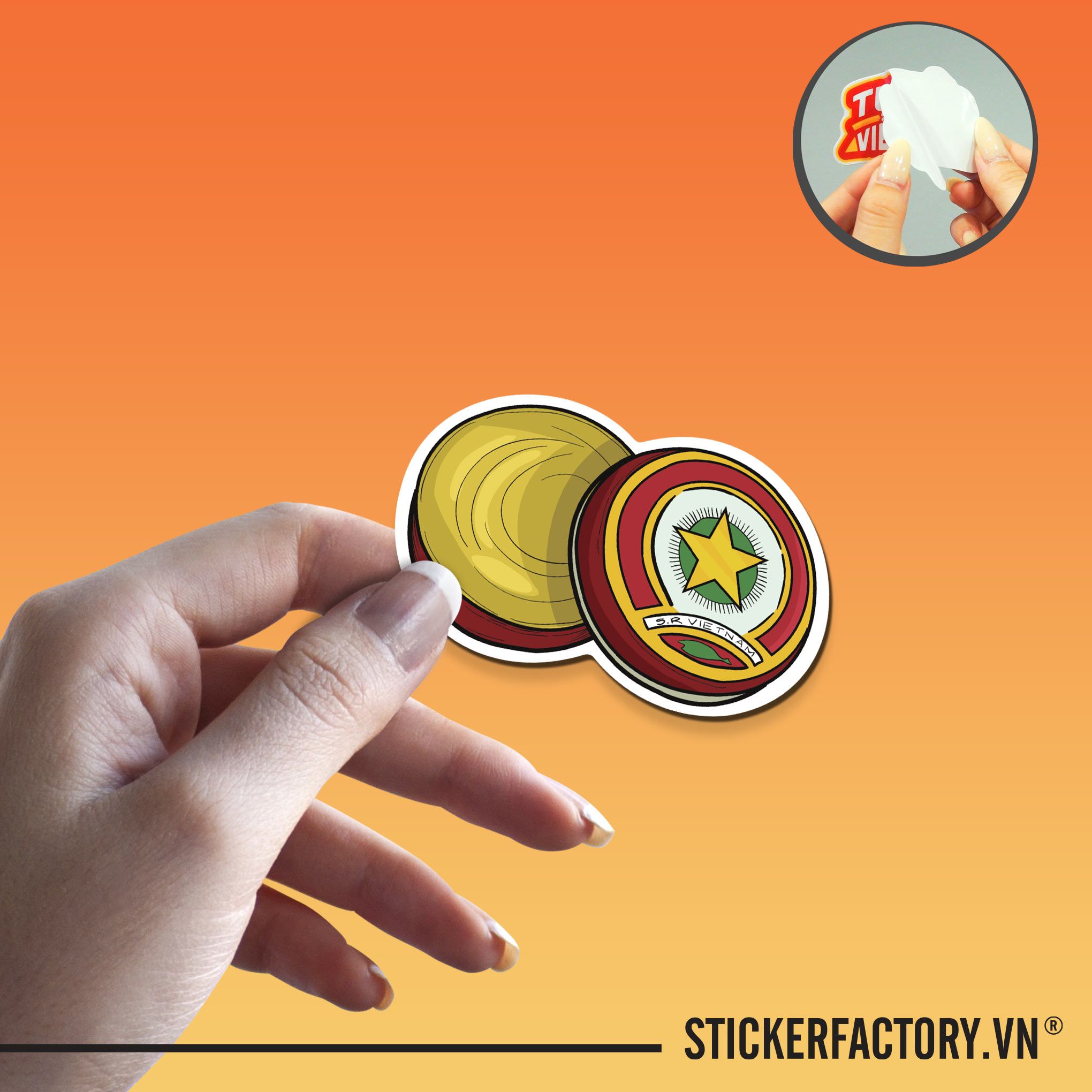 CAO SAO VÀNG 7cm - Sticker Die-cut hình dán cắt rời