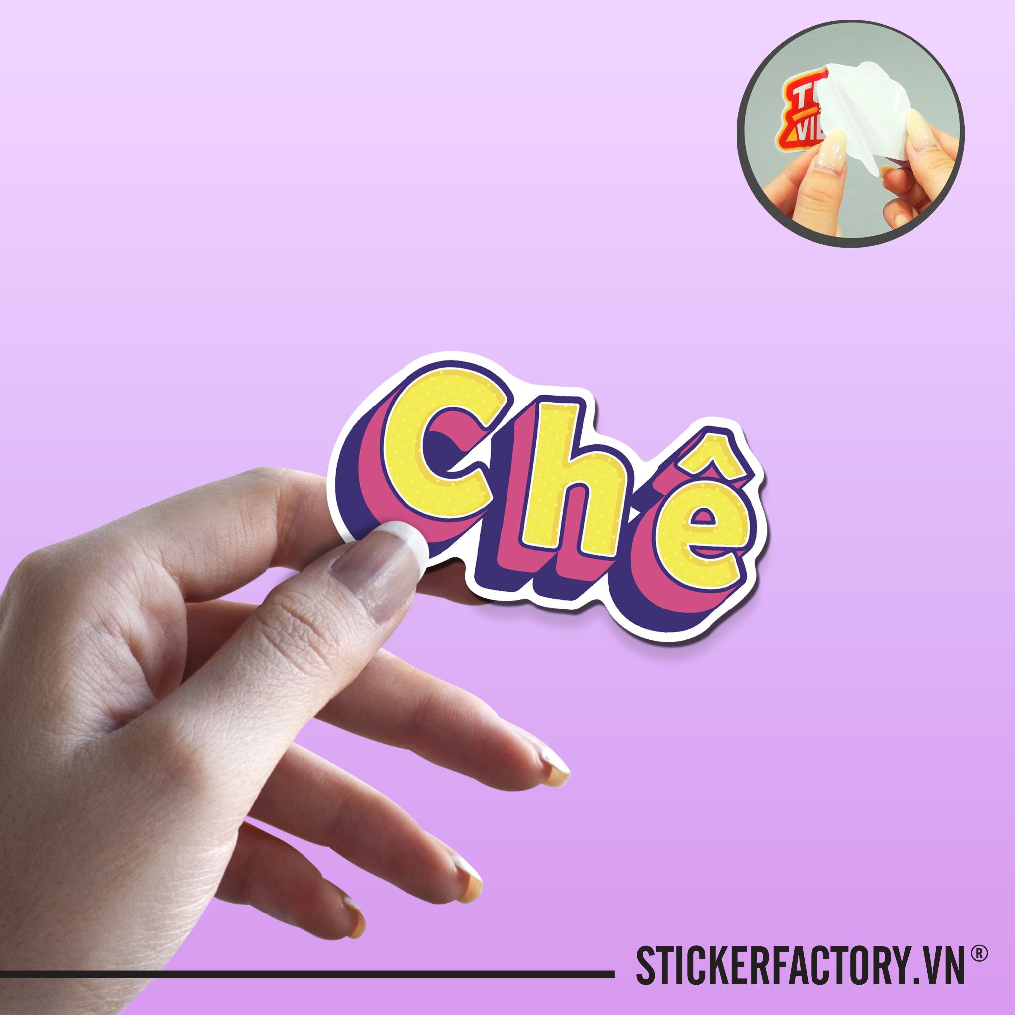 CHE 7cm - Sticker Die-cut hình dán cắt rời