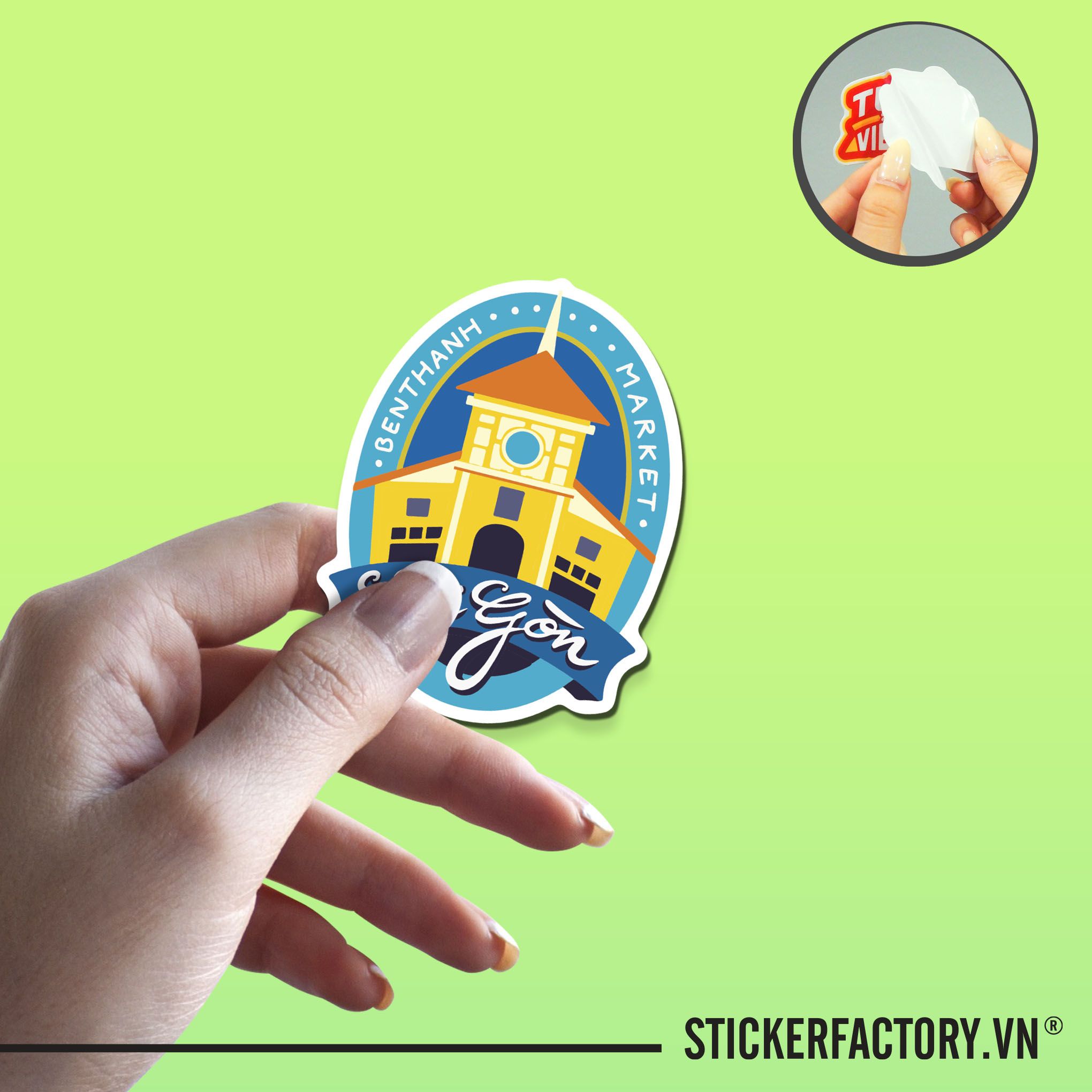 CHỢ BẾN THÀNH 7cm - Sticker Die-cut hình dán cắt rời
