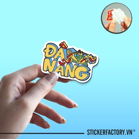  ĐÀ NẴNG 7cm - Sticker Die-cut hình dán cắt rời 
