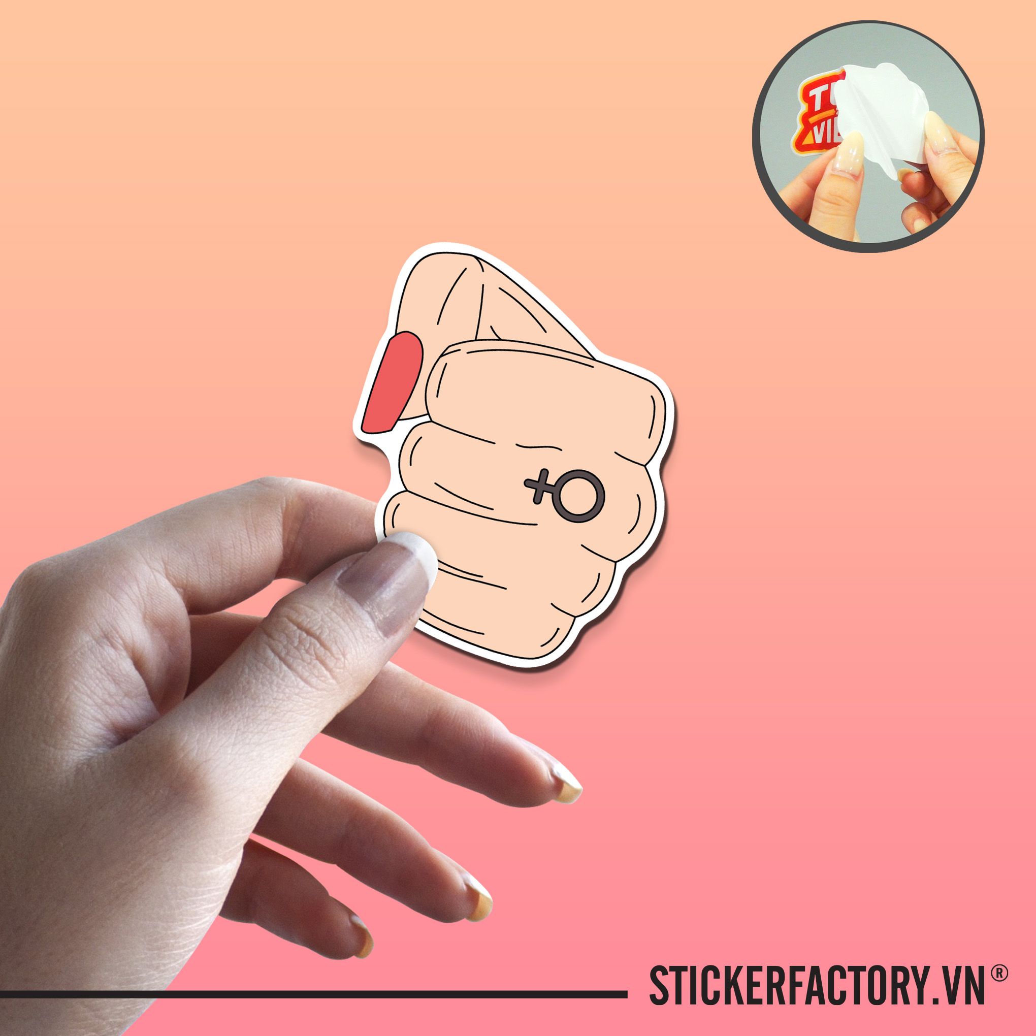 FEMINIST POWER 7cm - Sticker Die-cut hình dán cắt rời