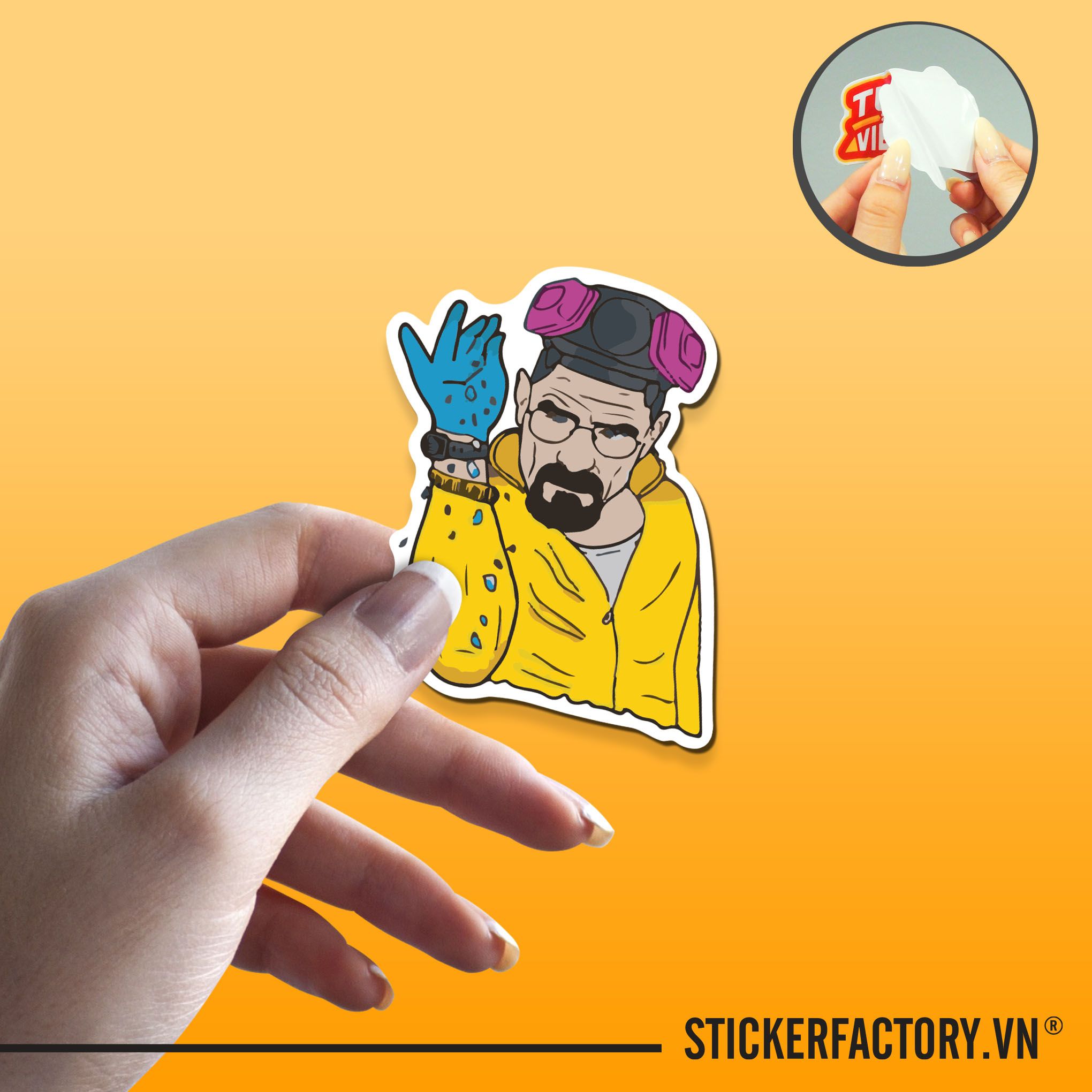 SALT HEISENBERG 7cm - Sticker Die-cut hình dán cắt rời