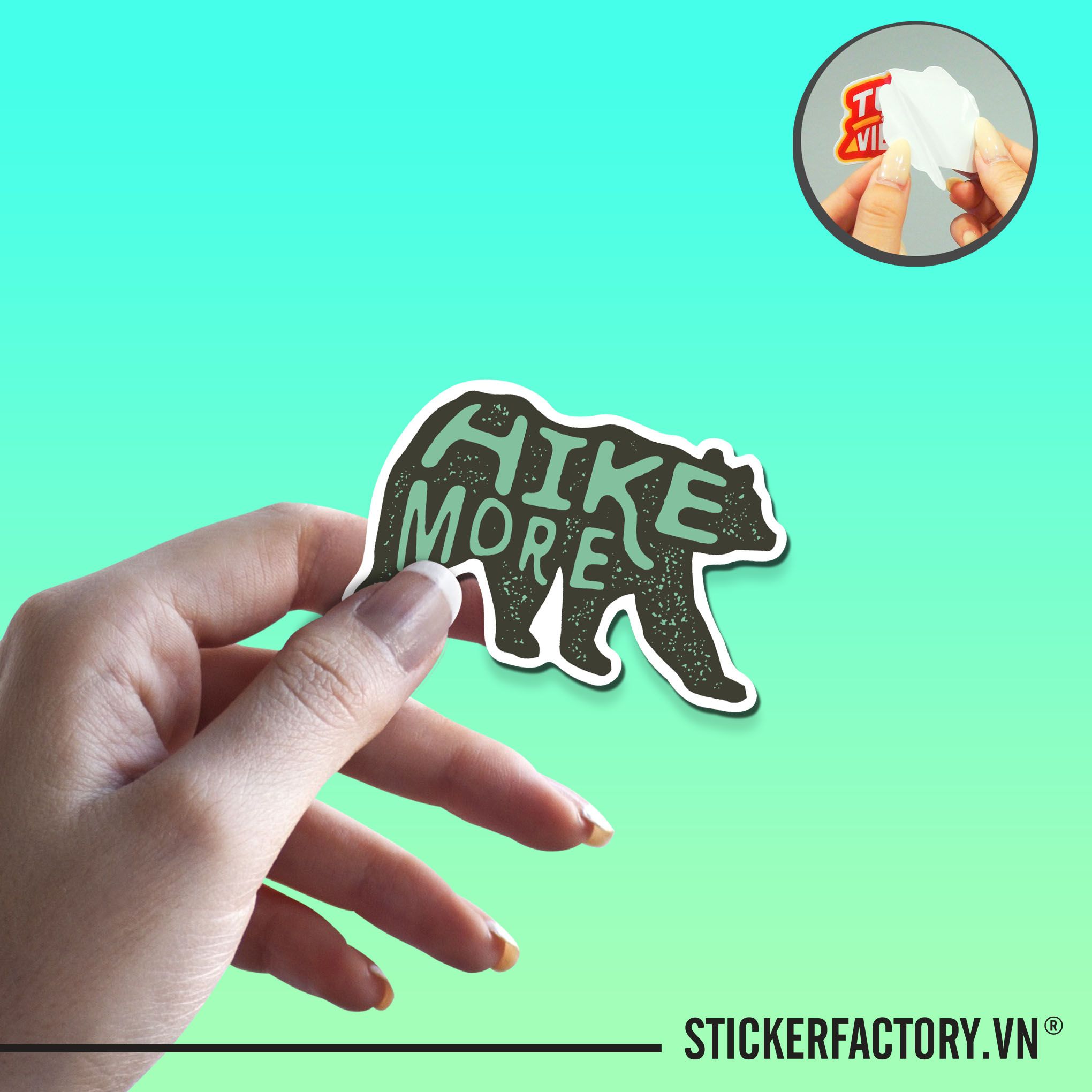 HIKE MORE 7cm - Sticker Die-cut hình dán cắt rời
