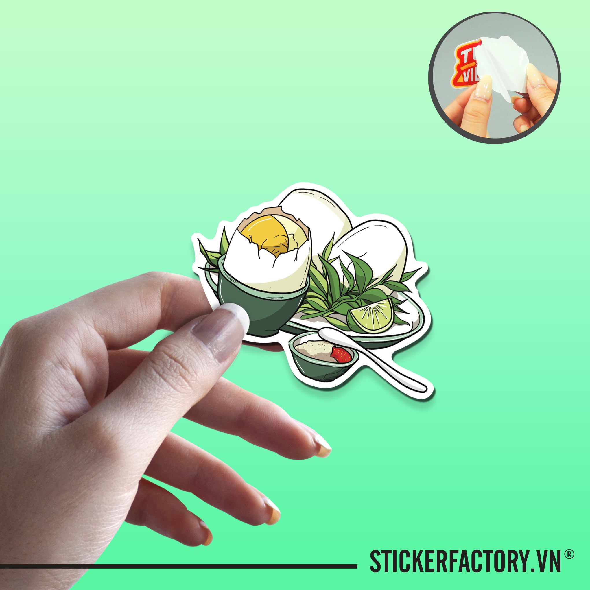 HỘT VỊT LỘN 7cm - Sticker Die-cut hình dán cắt rời