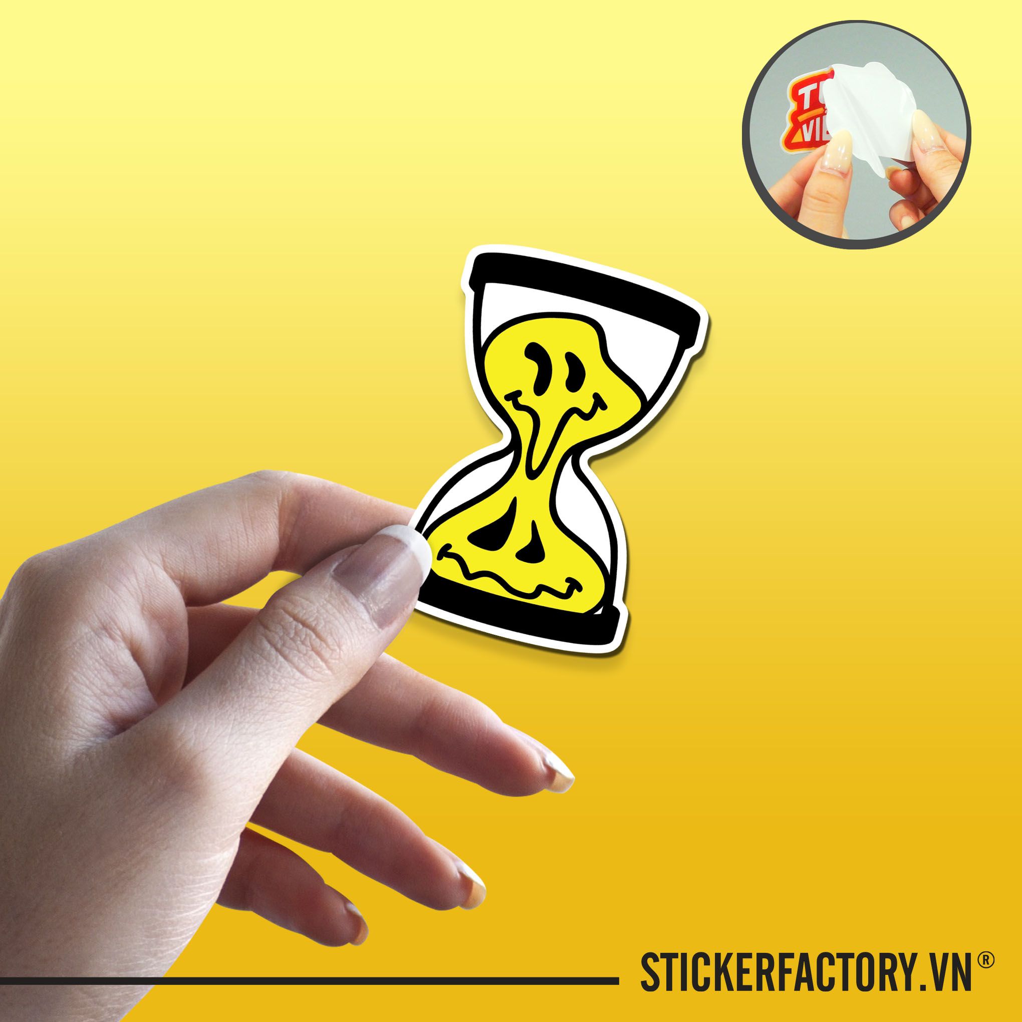 MELTING SMILE HOURGLASS 7cm - Sticker Die-cut hình dán cắt rời