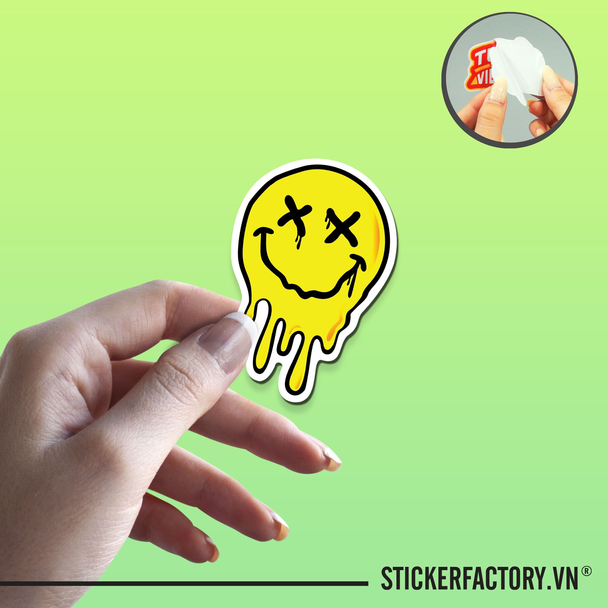 MELTING SMILE XX 7cm - Sticker Die-cut hình dán cắt rời