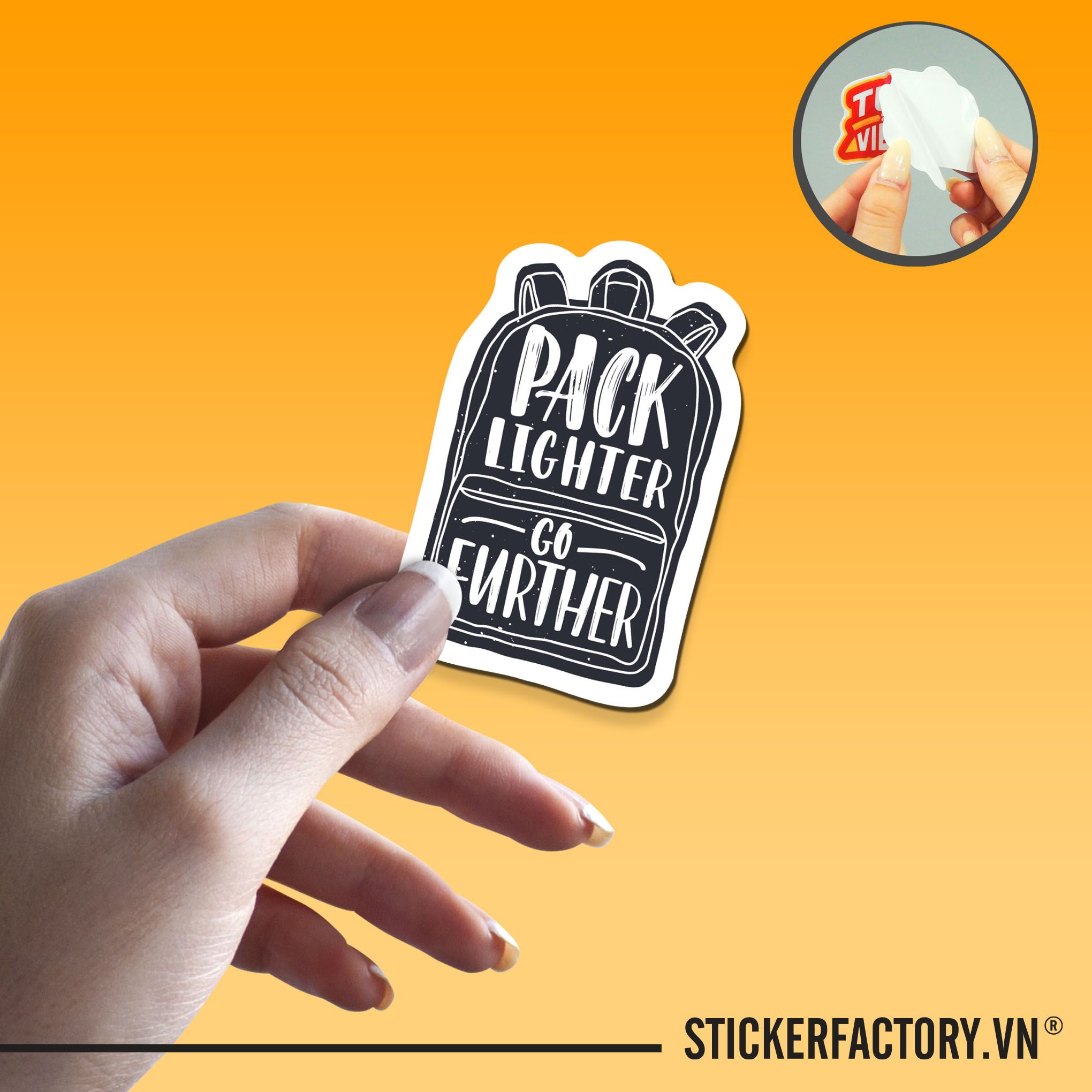PACK LIGHTER GO FURTHER 7cm - Sticker Die-cut hình dán cắt rời
