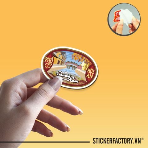  PHỐ CỔ HỘI AN QUẢNG NAM 7cm - Sticker Die-cut hình dán cắt rời 