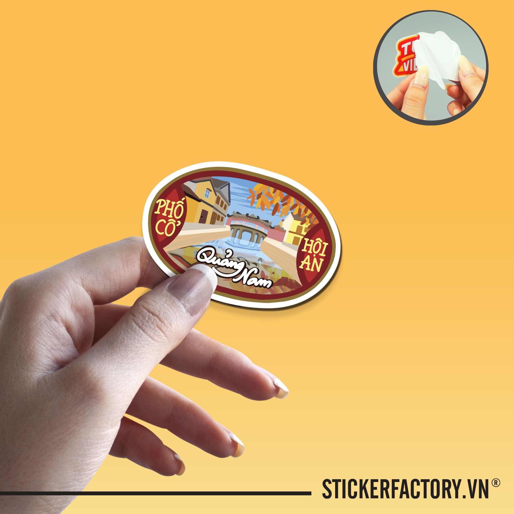 PHỐ CỔ HỘI AN QUẢNG NAM 7cm - Sticker Die-cut hình dán cắt rời