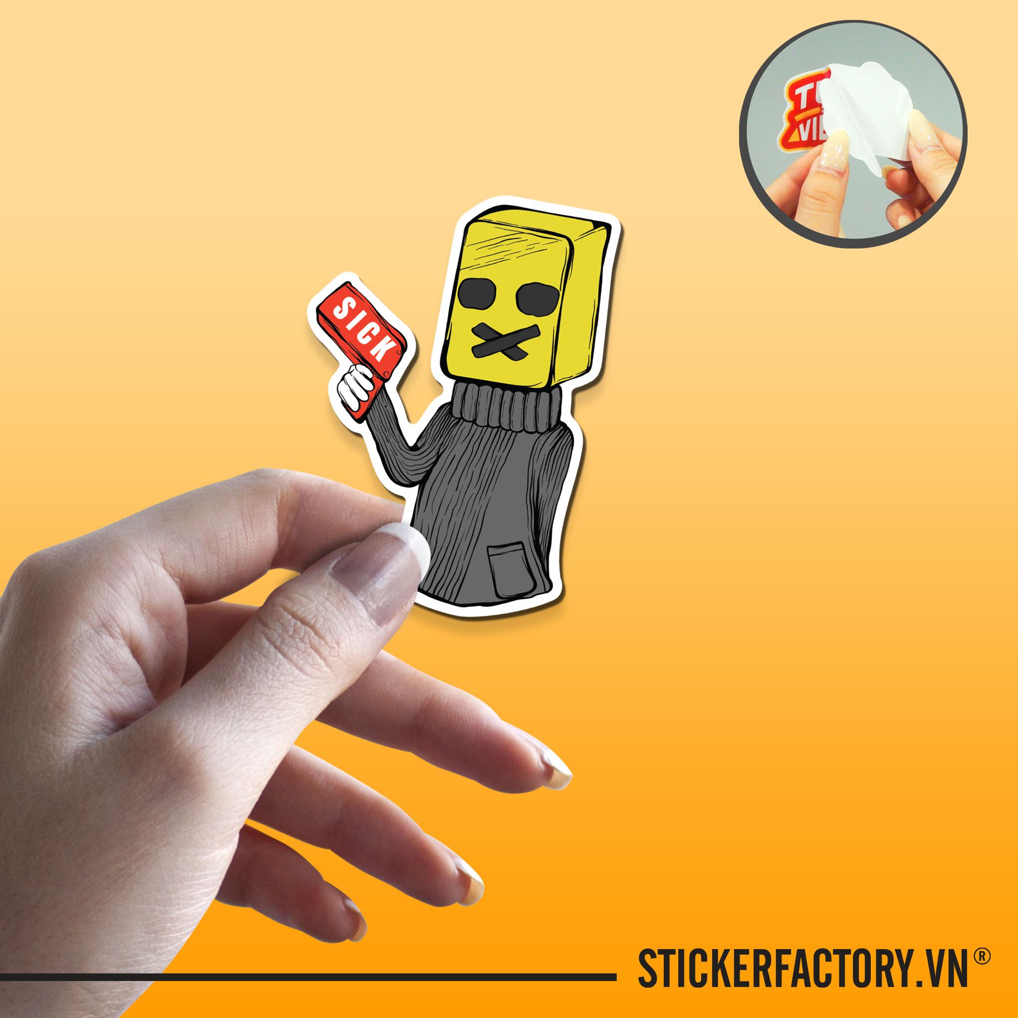 SICK GUY 7cm - Sticker Die-cut hình dán cắt rời