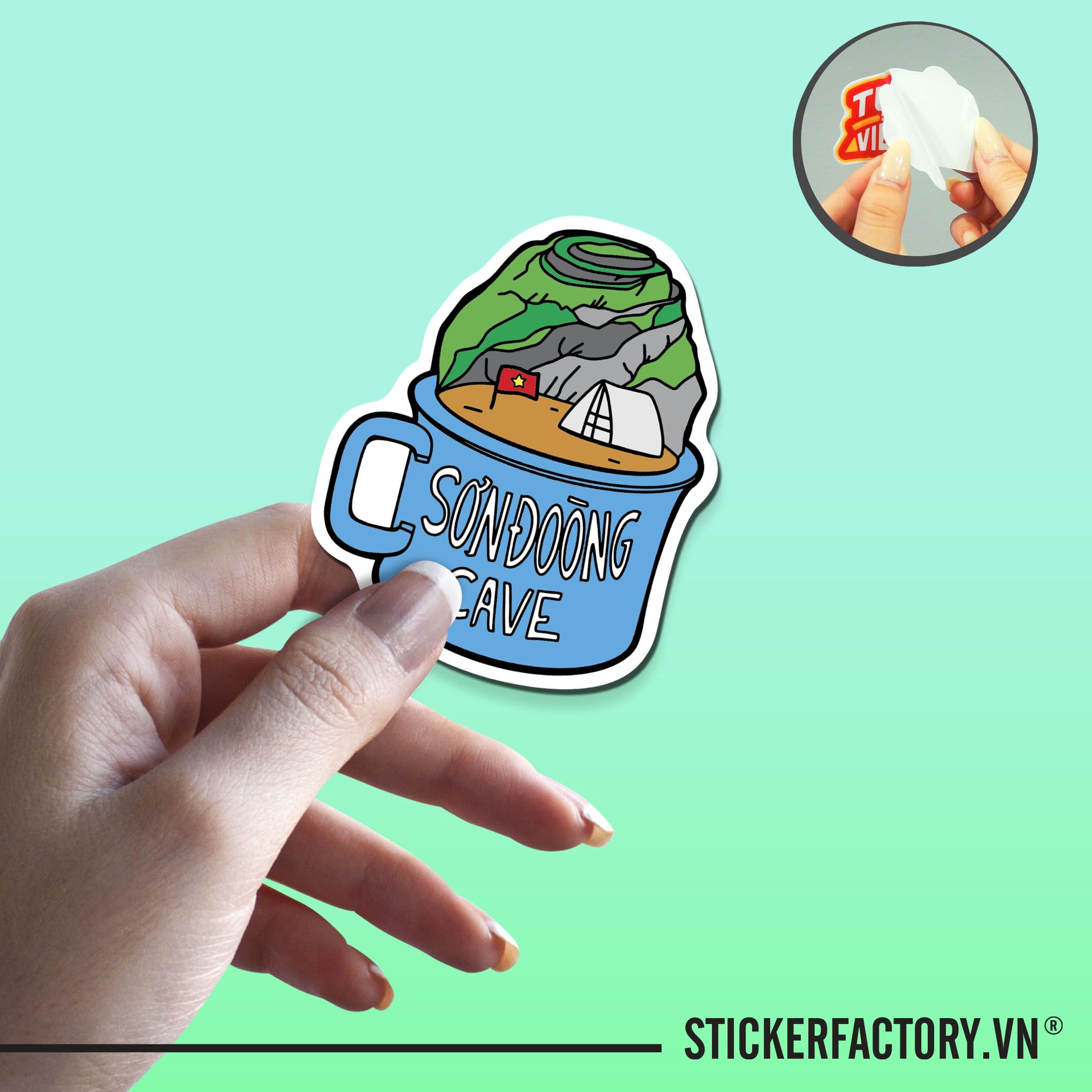HANG SƠN ĐOÒNG  7cm - Sticker Die-cut hình dán cắt rời