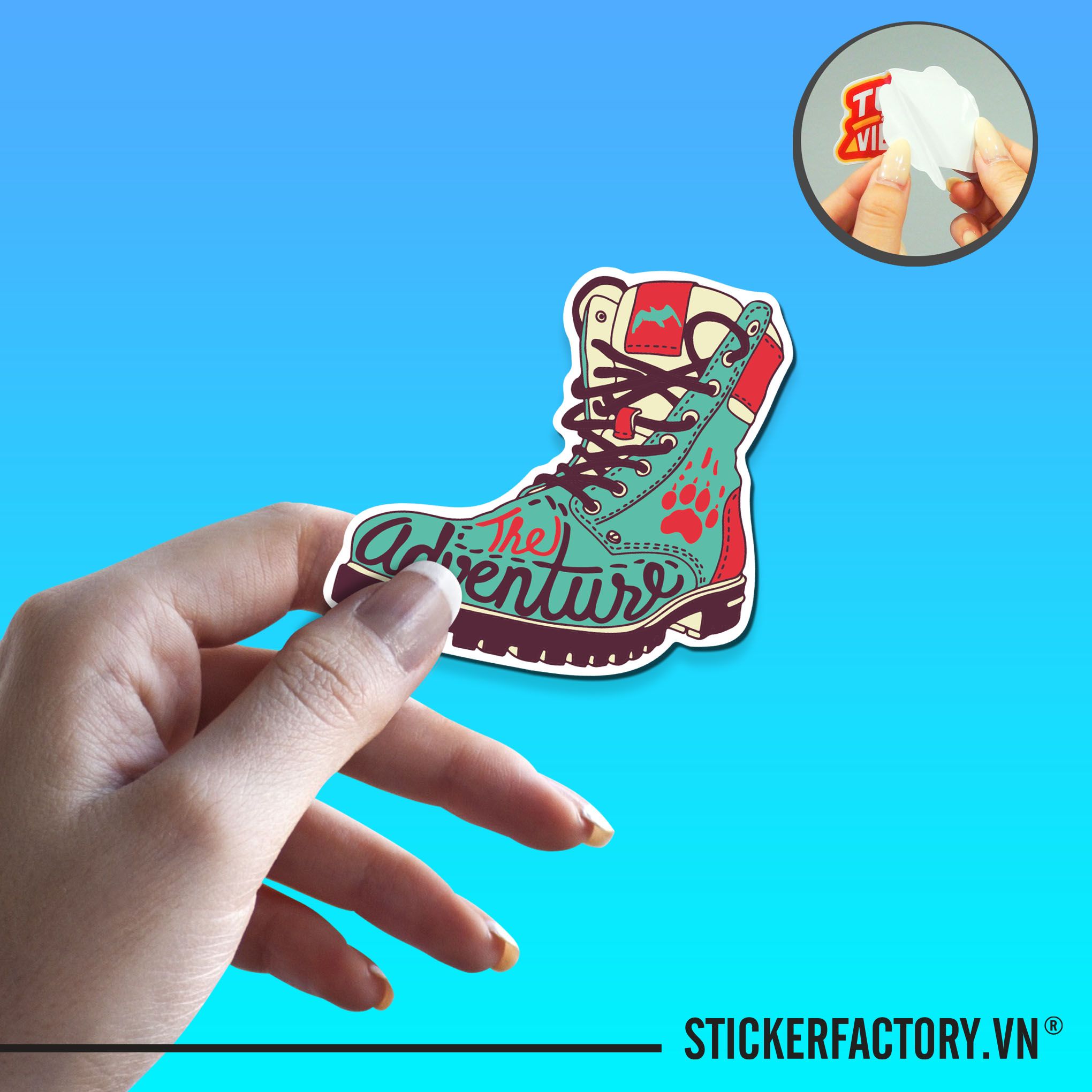 THE ADVENTURE 7cm - Sticker Die-cut hình dán cắt rời