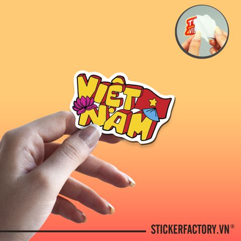  VIỆT NAM 7cm - Sticker Die-cut hình dán cắt rời 