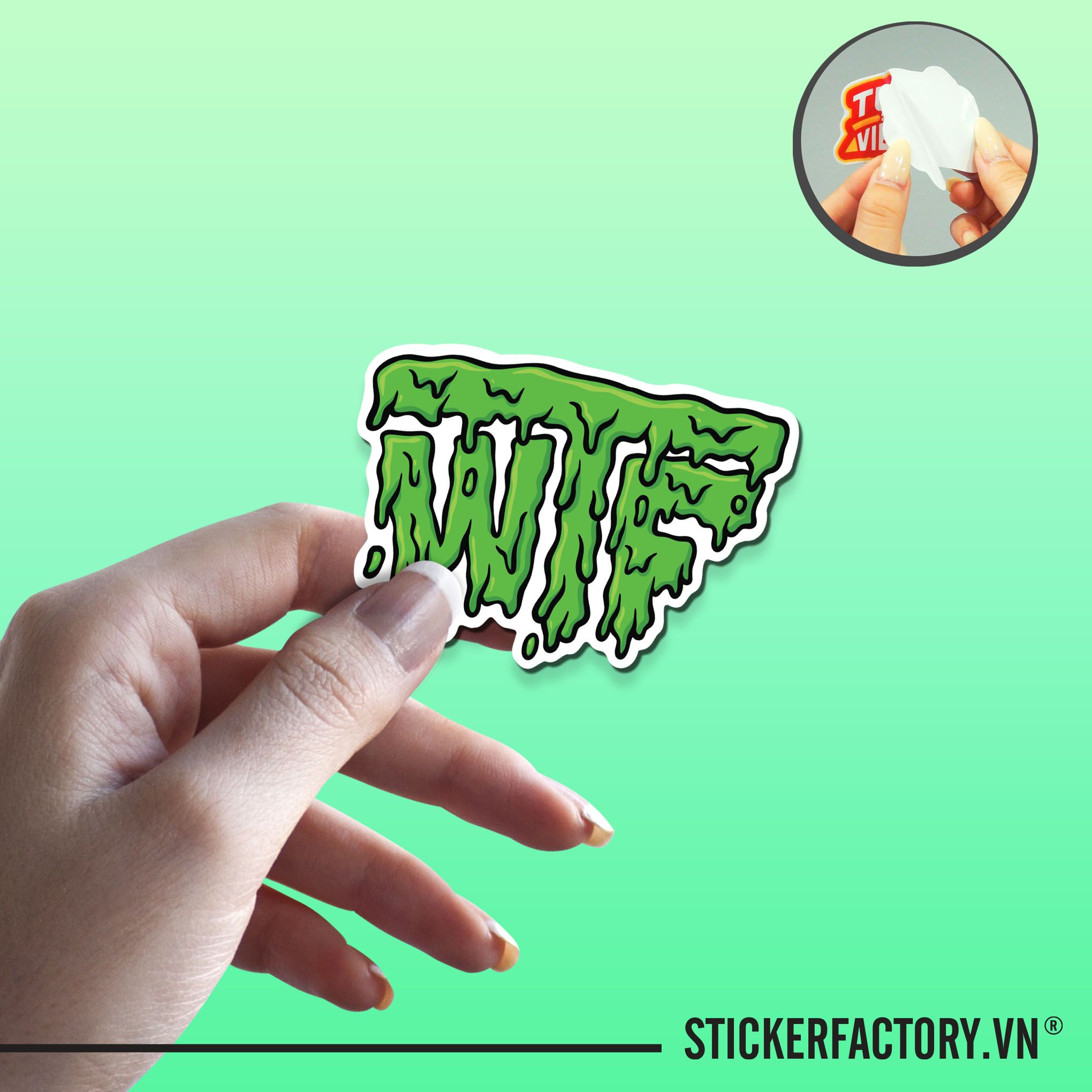WTF SLIME 7cm - Sticker Die-cut hình dán cắt rời