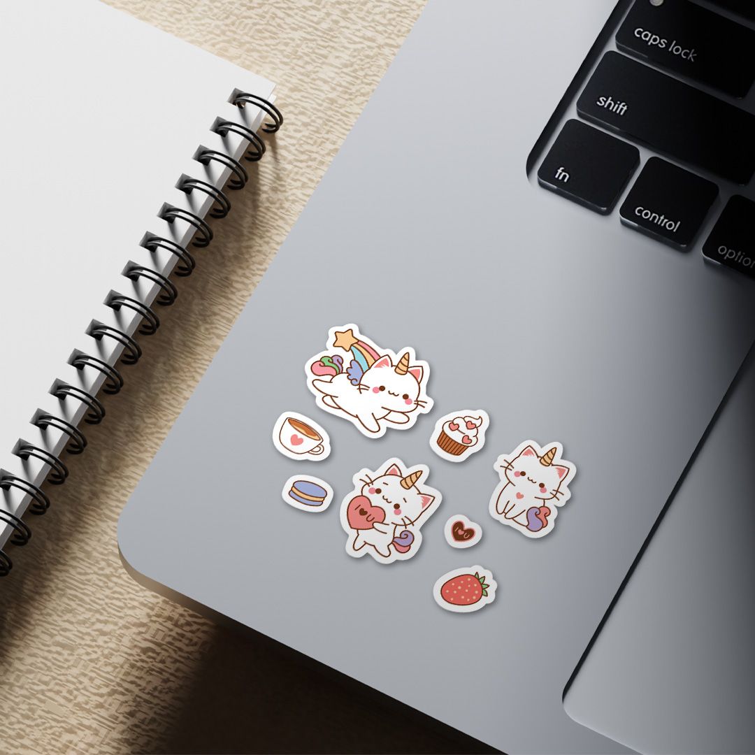 ES04 Cute Unicorn Cat -  Enjoy sticker sheet