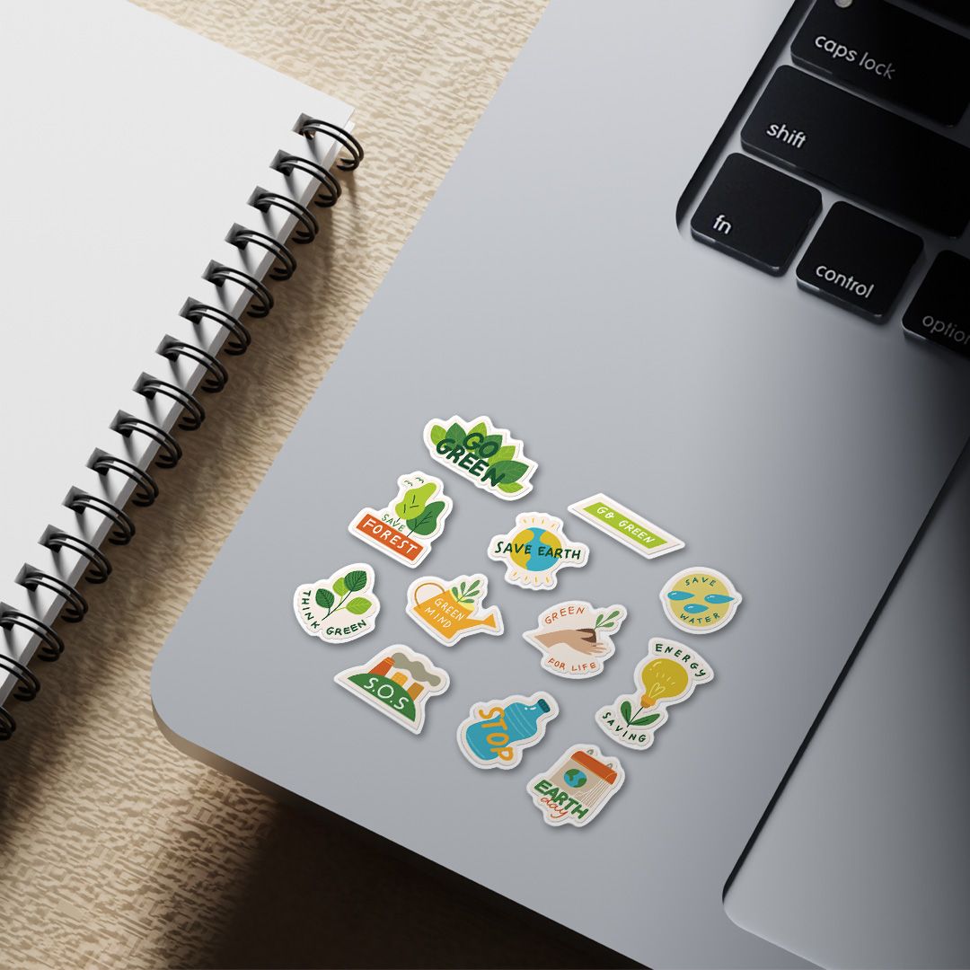 ES30 Think Green -  Enjoy sticker sheet