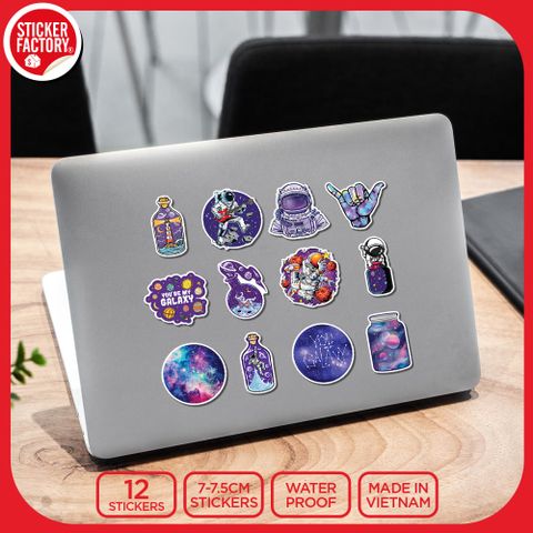  SET12005 GALAXY – Set 12 Die Cut Sticker Pack 