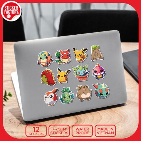  SET12008 ĐỘNG VẬT VUI VẺ – Set 12 Die Cut Sticker Pack 