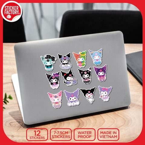  SET12014 KUROMI – Set 12 Die Cut Sticker Pack 