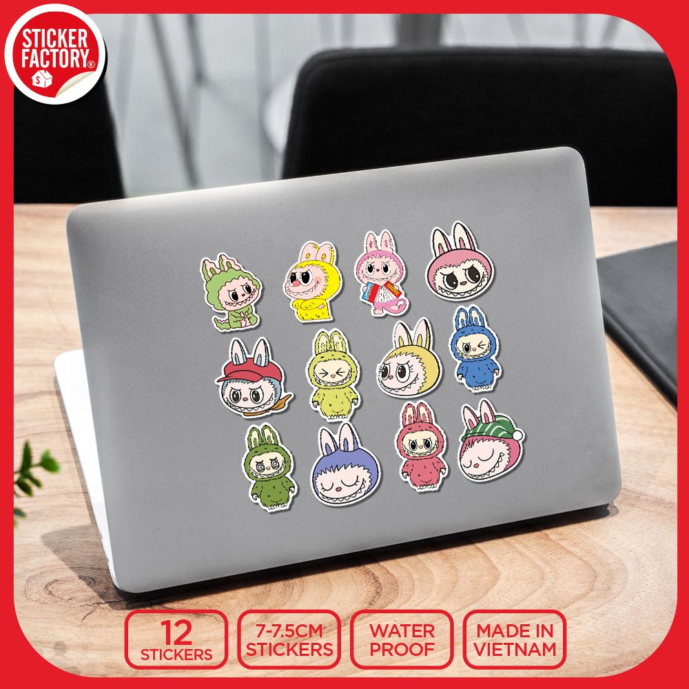 SET12015 LABUBU – Set 12 Die Cut Sticker Pack