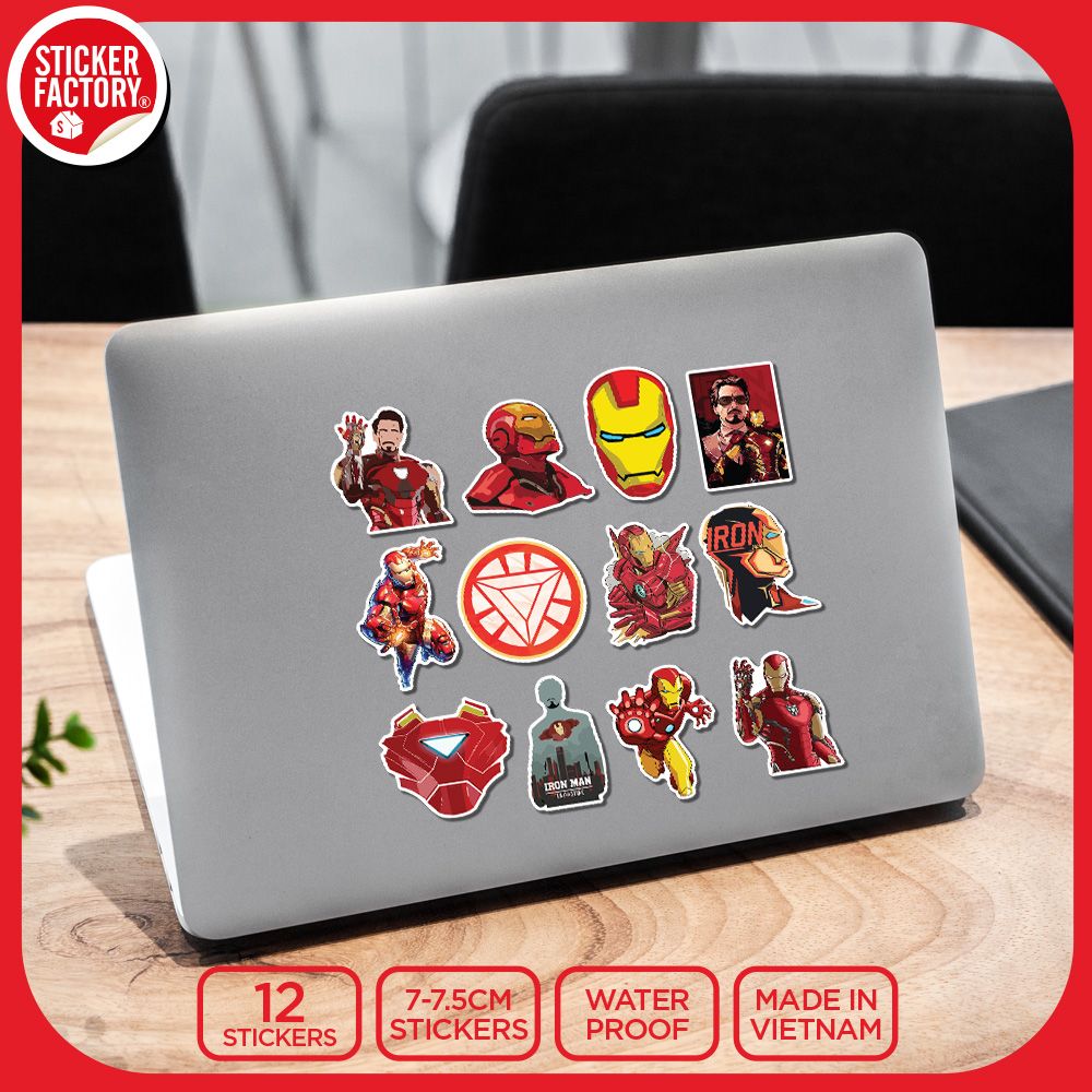 SET12024 NGƯỜI SẮT – Set 12 Die Cut Sticker Pack