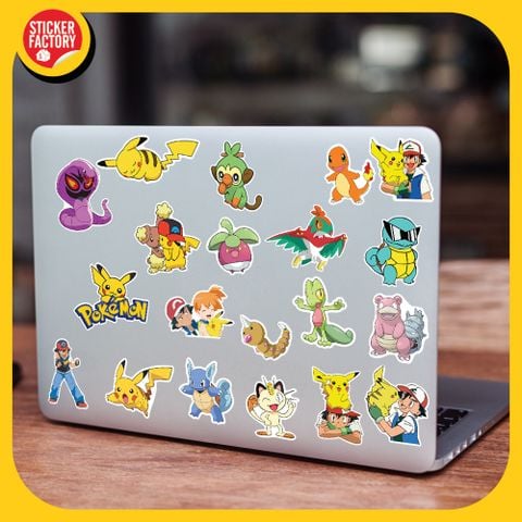  Pokemon - Set 100 sticker hình dán 