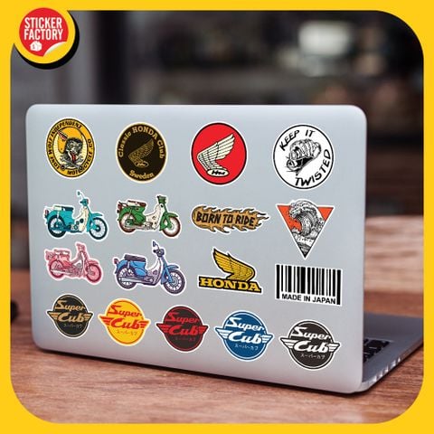  Super Cub - Set 100 Sticker hình dán 