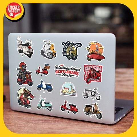  Vespa - Set 100 sticker hình dán 