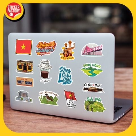  Việt Nam - Điểm lên những tự hào - Set 100 sticker hình dán 